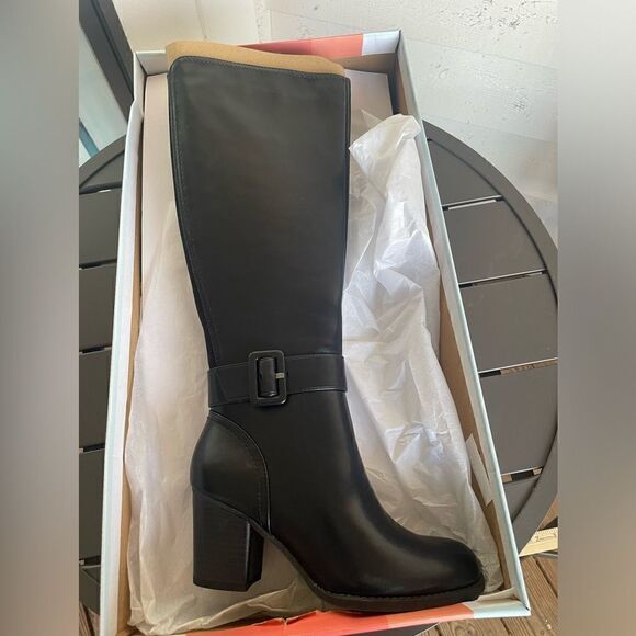 NWT Soul Naturalizer Twinkle Knee High Block Heel Black Women’s Boots Size 6M - Picture 11 of 14